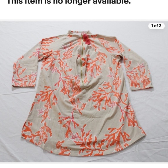 Belle Kim Gravel Tops - Belle Coral Print Tunic Dress medium